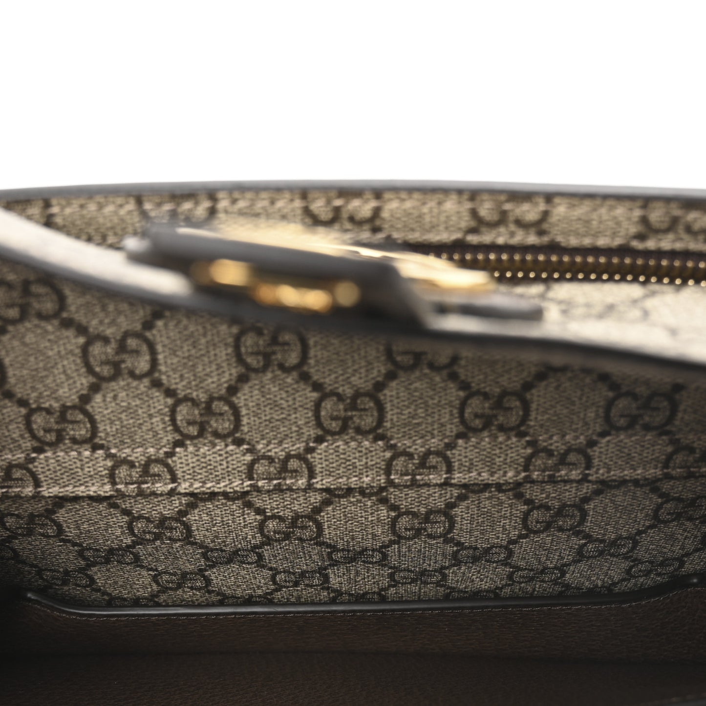 GG Supreme Monogram Textured Dollar Calfskin Blondie Belt Bag Beige Ebony New Acero