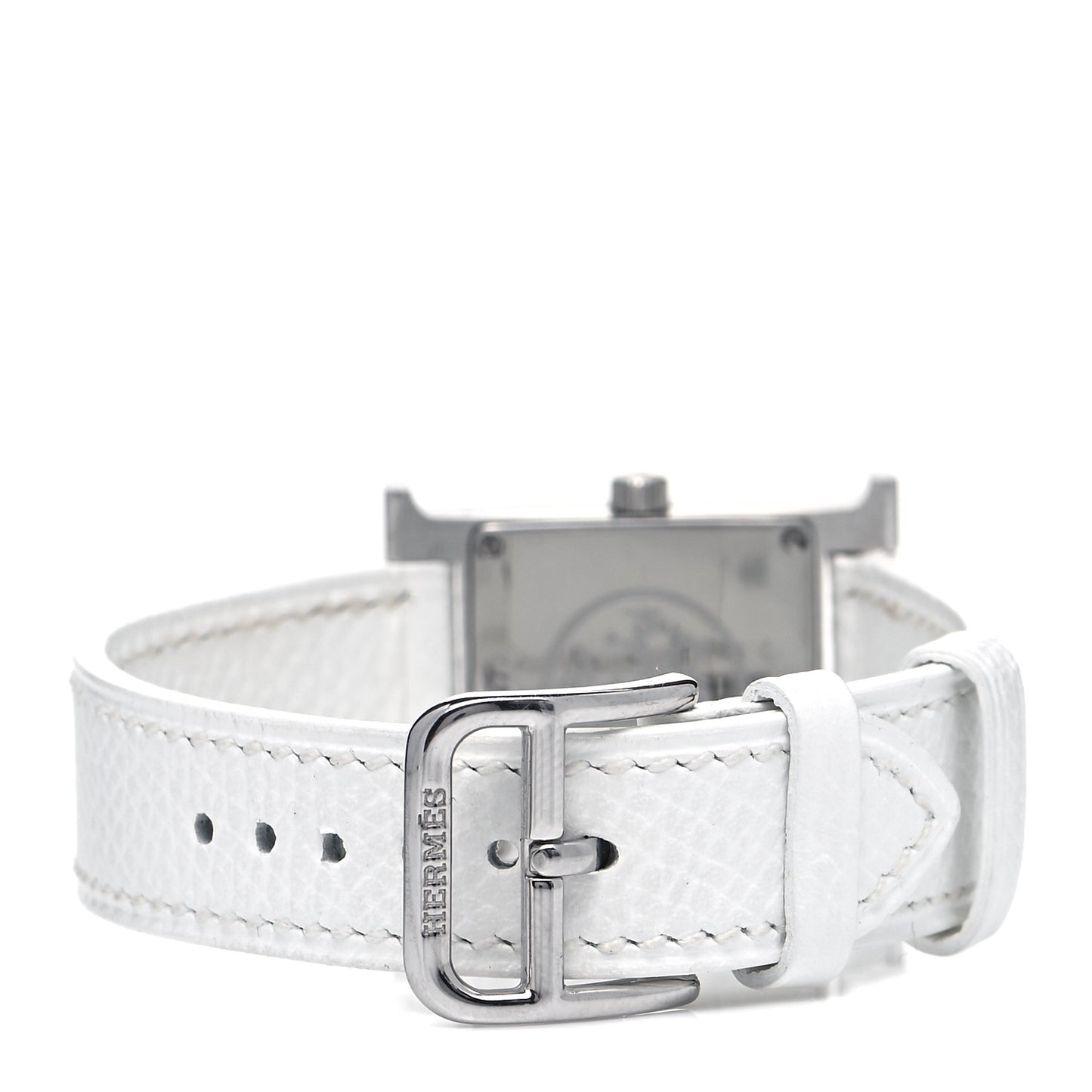 Stainless Steel Epsom 21mm Heure H Hour Quartz Watch Blanc