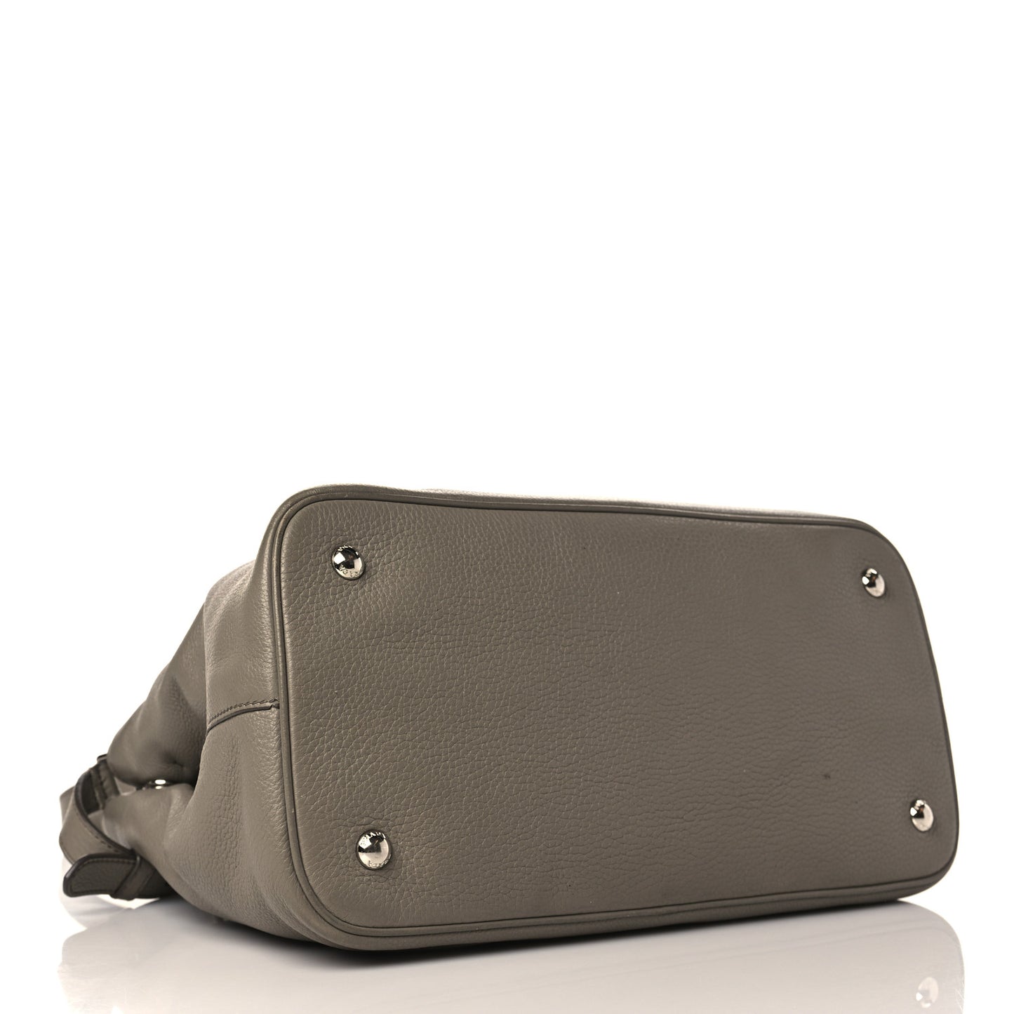 Soft Calf Double Zip Shoulder Bag Argilla