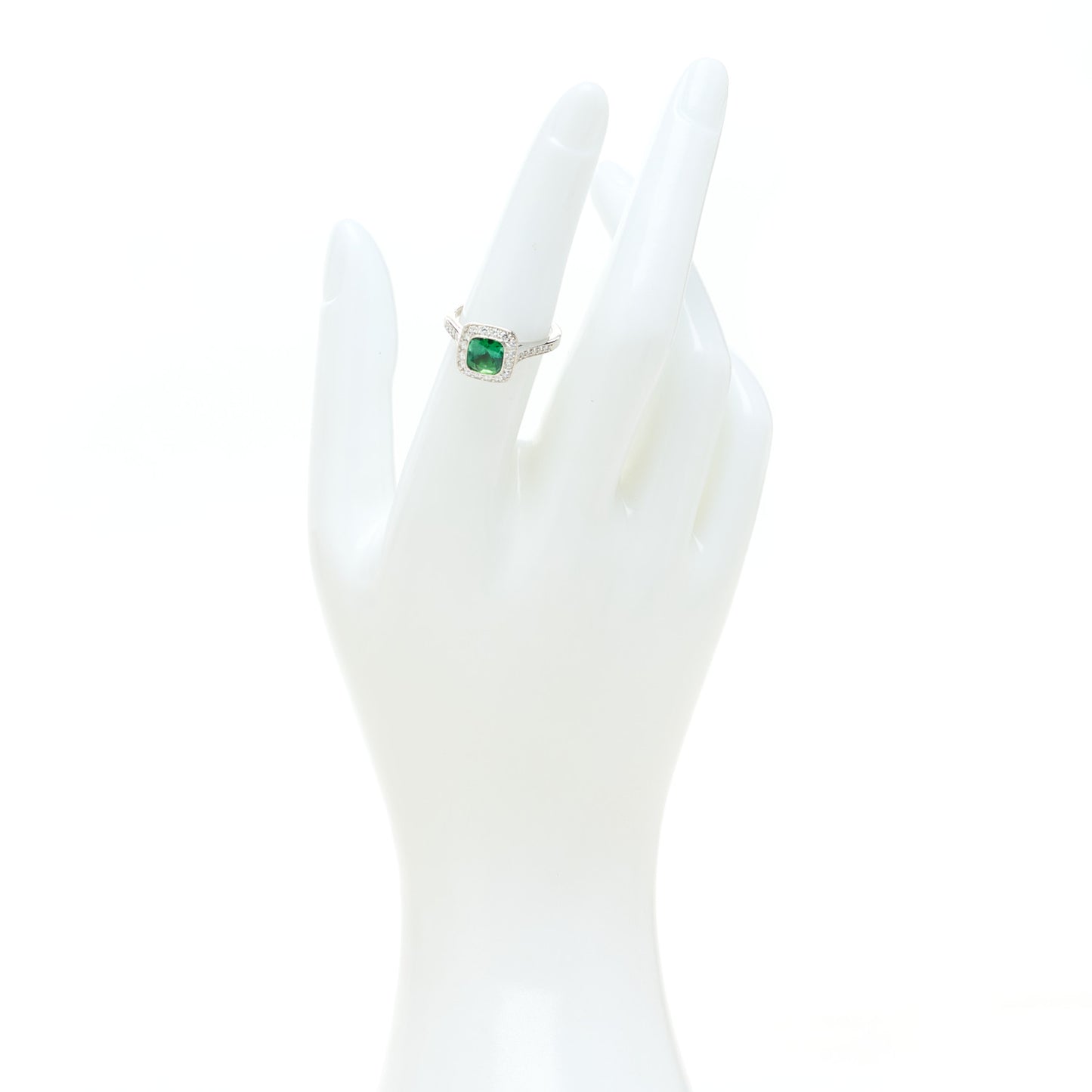 Platinum Diamond Green Tourmaline Legacy Ring 51 5.75
