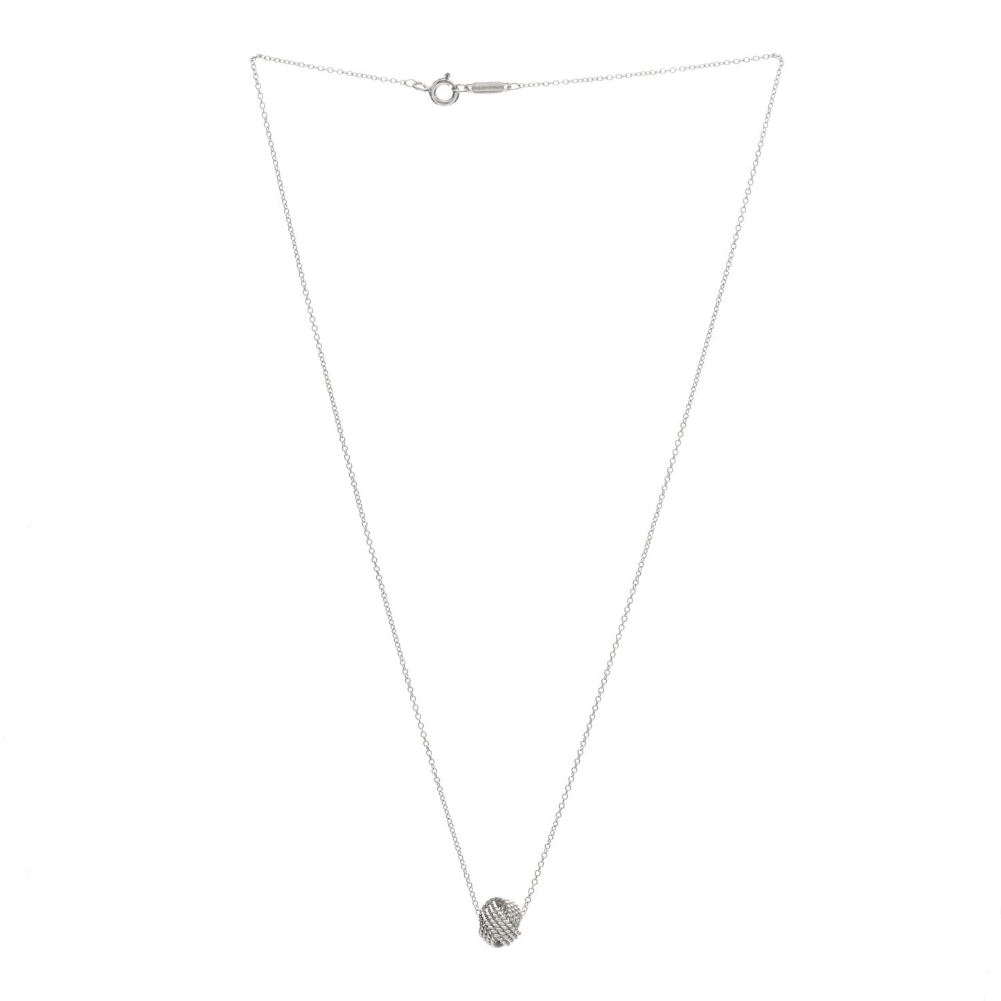 Sterling Silver Twist Knot Pendant Necklace