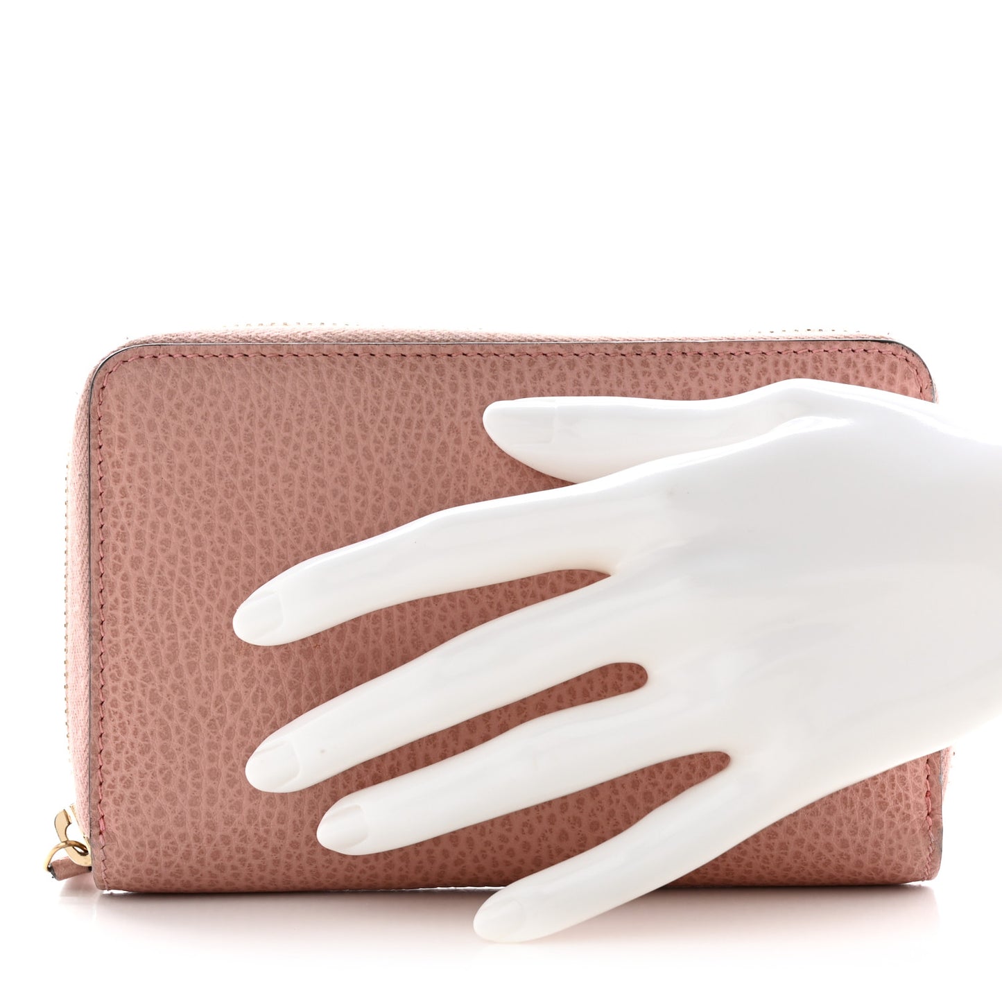 Dollar Calfskin Medium GG Zip Around Wallet Soft Pink