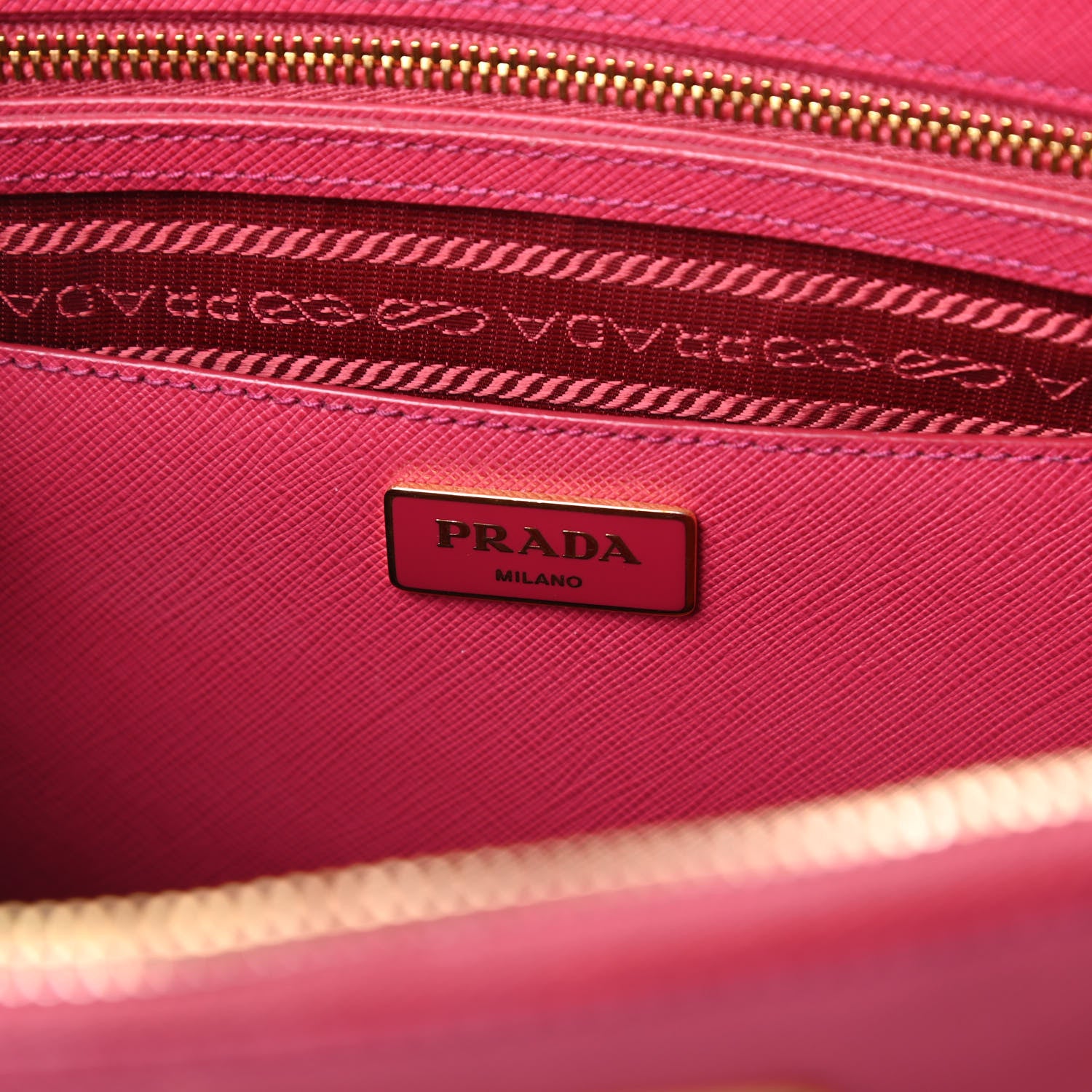 Prada Saffiano Large Galleria Double Zip Tote Peonia 8 of 14