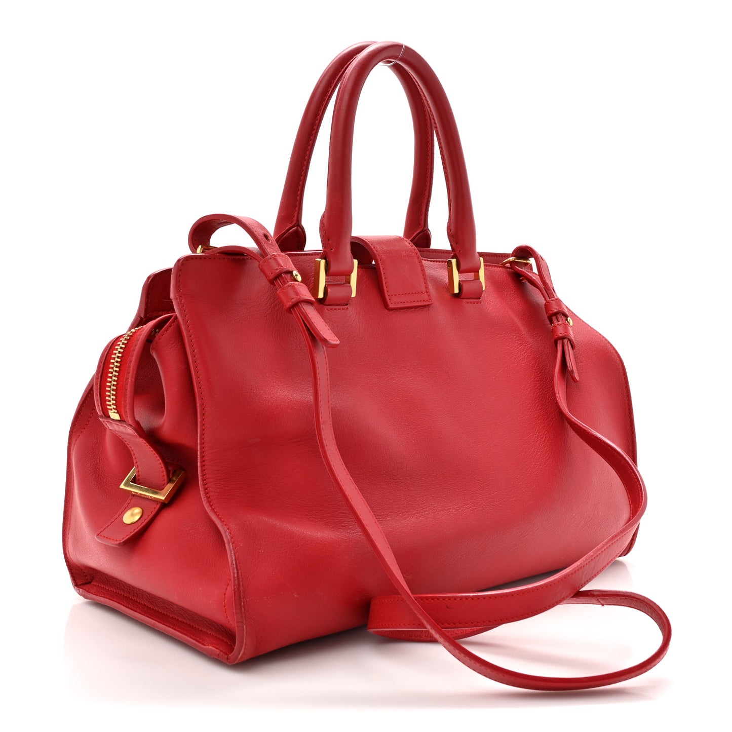 Calfskin Small Monogram Cabas Lipstick Red