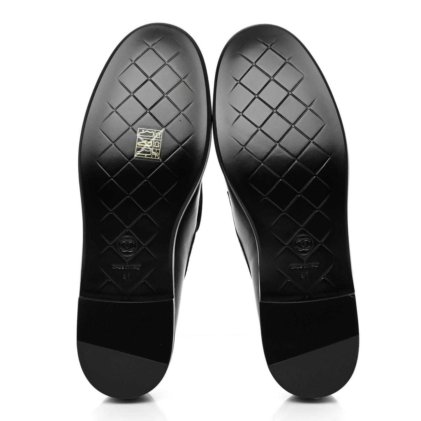 Lambskin Quilted CC Turnlock Loafers 41 Black