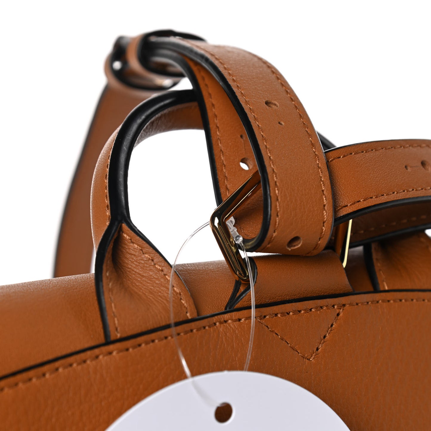 Calfskin Essential Visetos Small Backpack Cognac