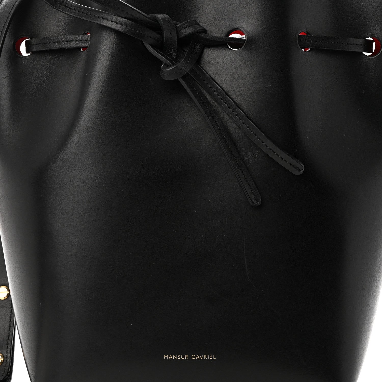 Mansur Gavriel Calfskin Mini Bucket Bag Black Flamma 8 of 12