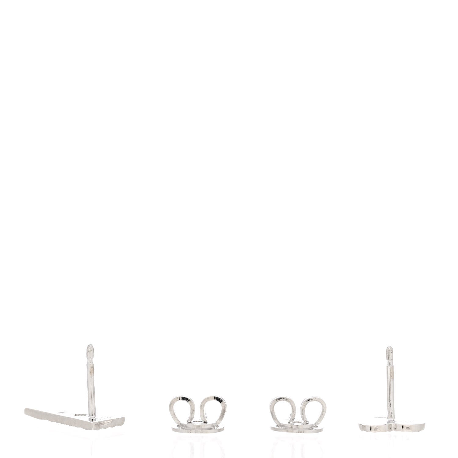 Gucci 18K White Gold Diamond Icon Asymmetric Stud Earrings 3 of 5