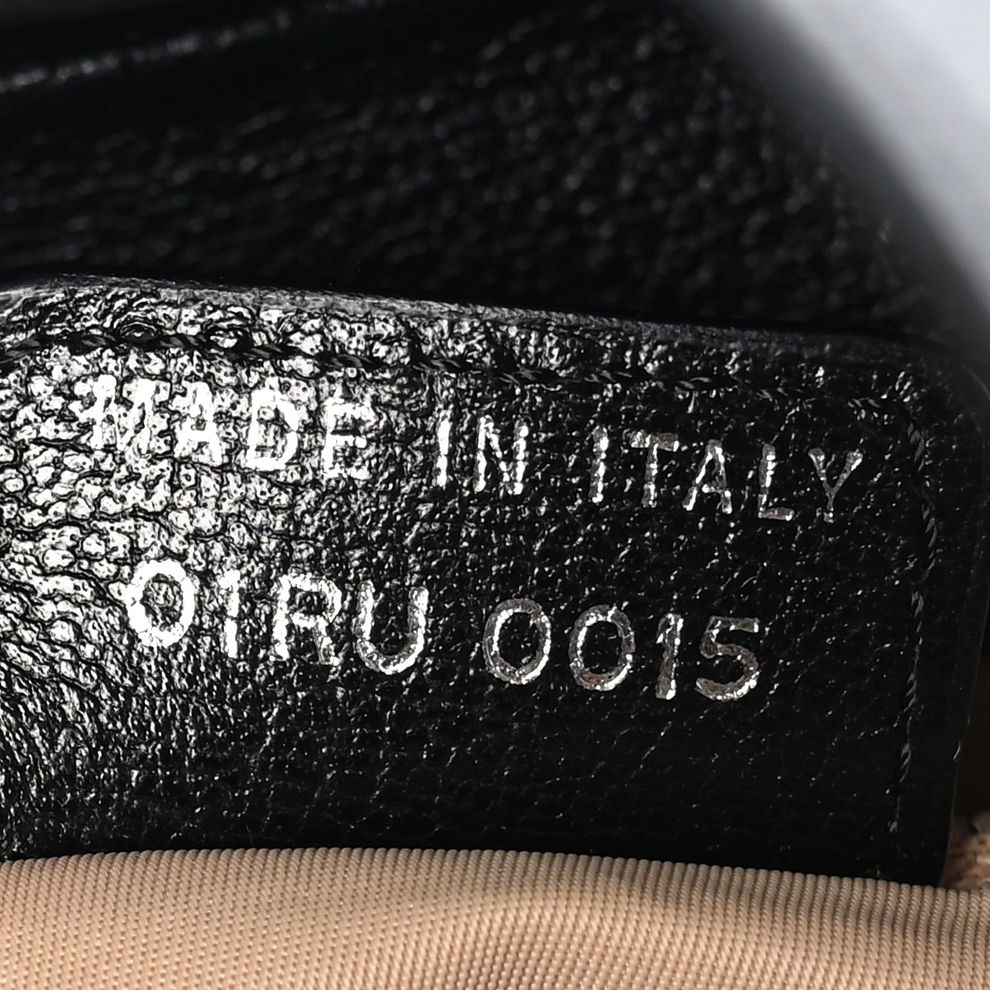 Shiny Goatskin Saddle Bag Black