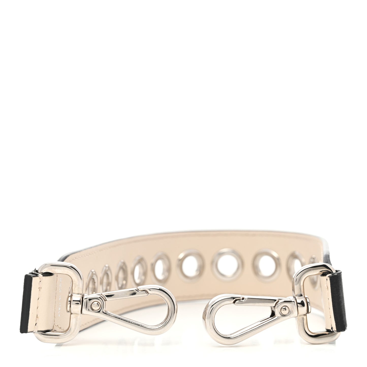 Vitello Liberty Grommet Bi-Color Mini Strap You Black Camelia