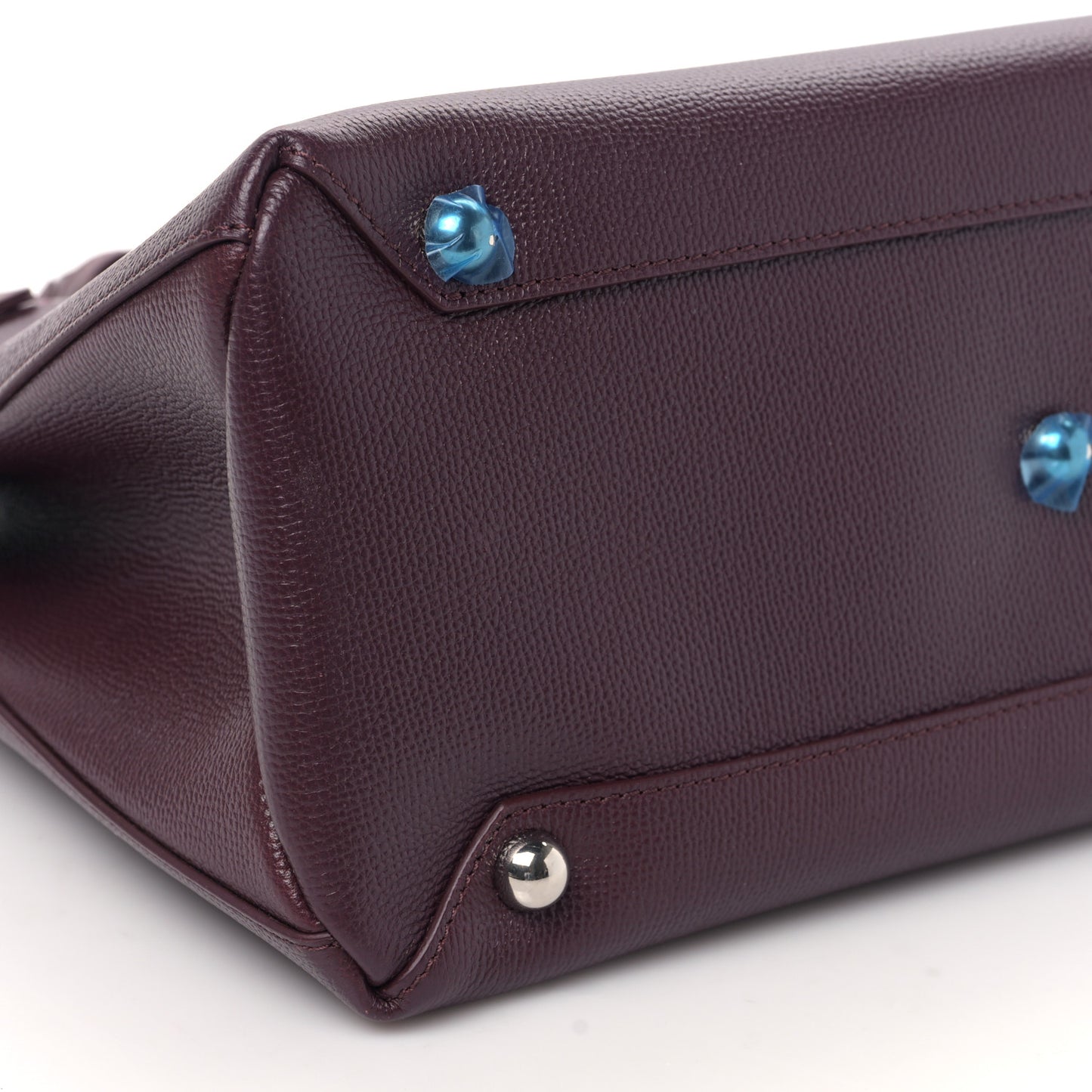 Derby Calfskin House Check Medium Banner Tote Burgundy