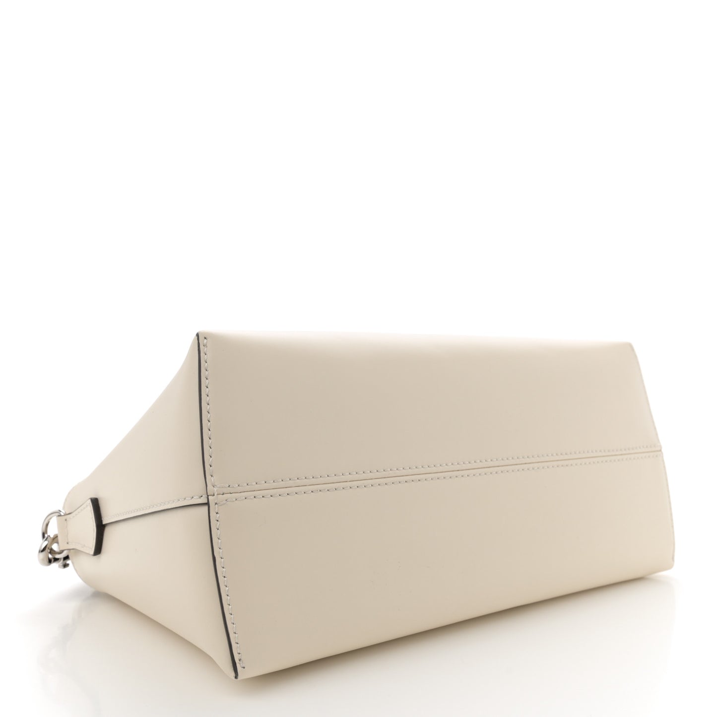 Vitello King Logo Embossed Medium By The Way Boston Bag White Ice