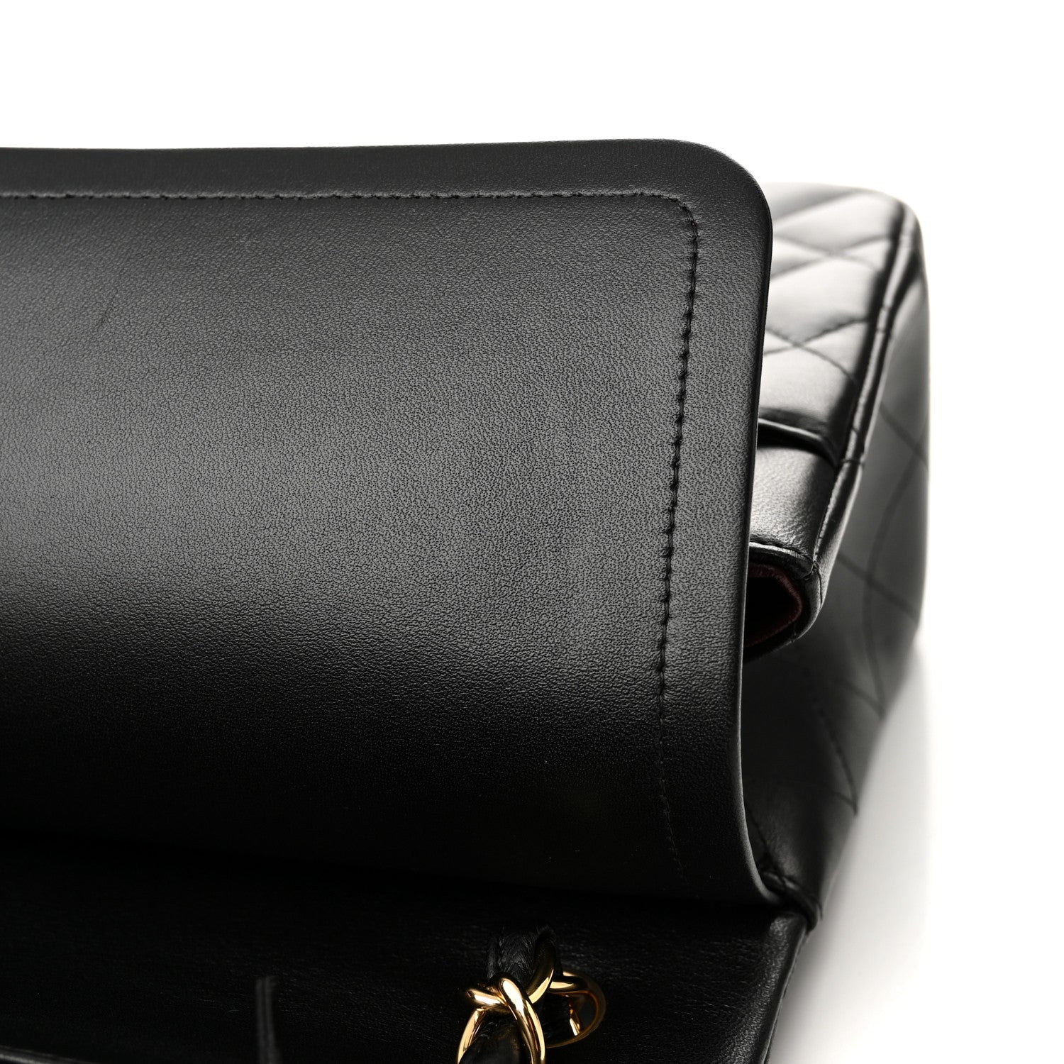 Chanel Lambskin Quilted Jumbo Double Flap Black 13 of 14