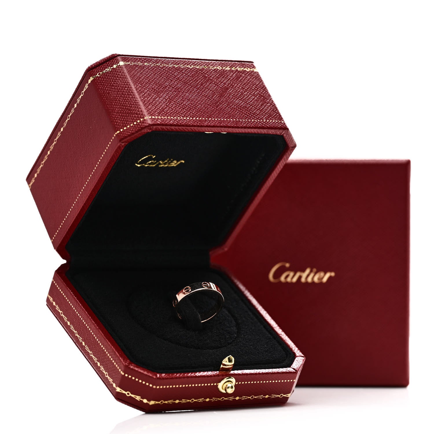 Cartier 18K Pink Gold 3.5mm LOVE Wedding Band Ring 50 5.25 5 of 5
