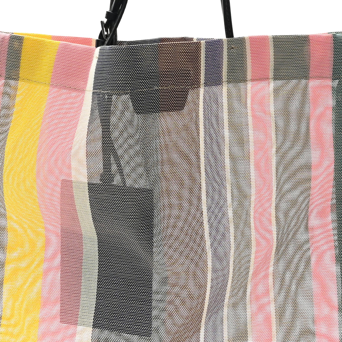 Mesh Saddle Calfskin Barn Mini Tote Bag Multicolor
