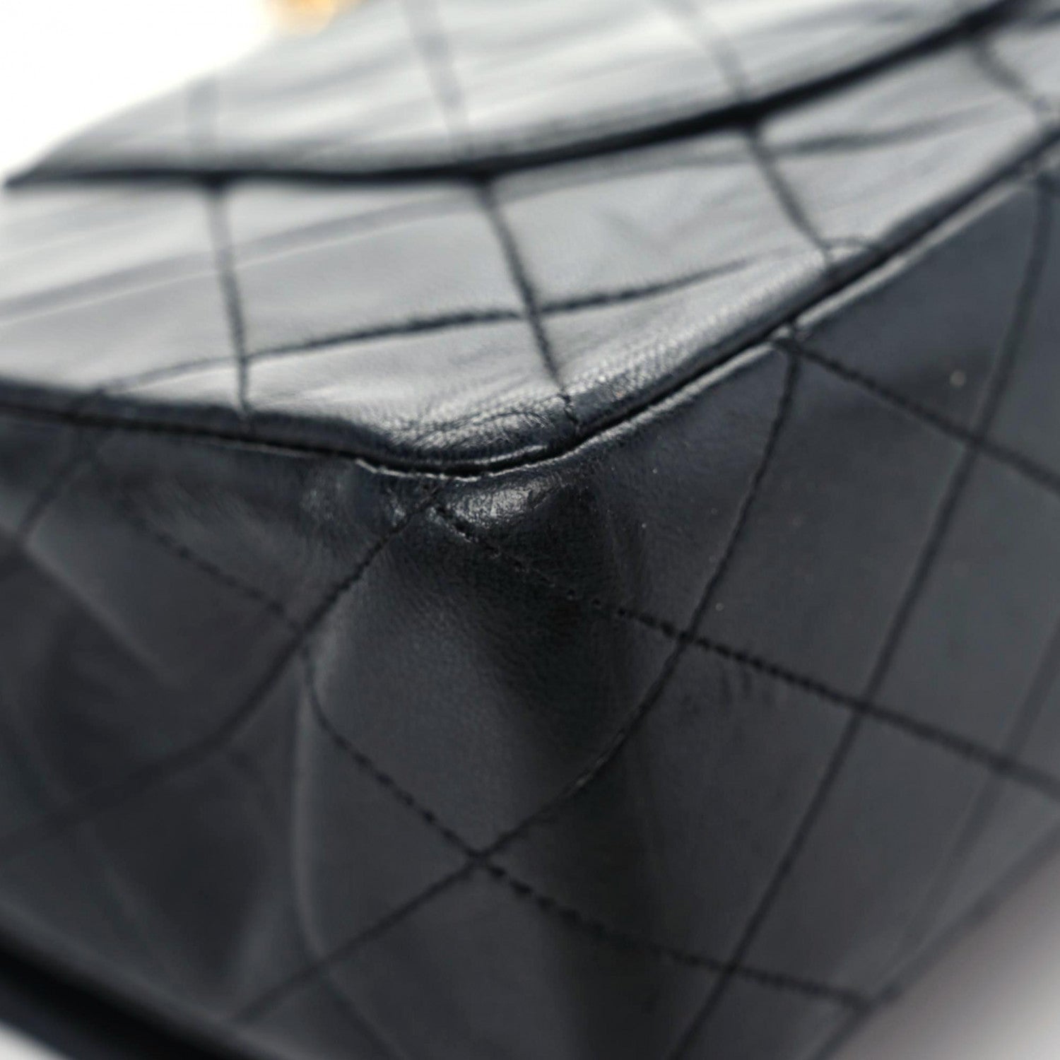 Chanel Lambskin Quilted Medium Double Flap Black 7 of 20
