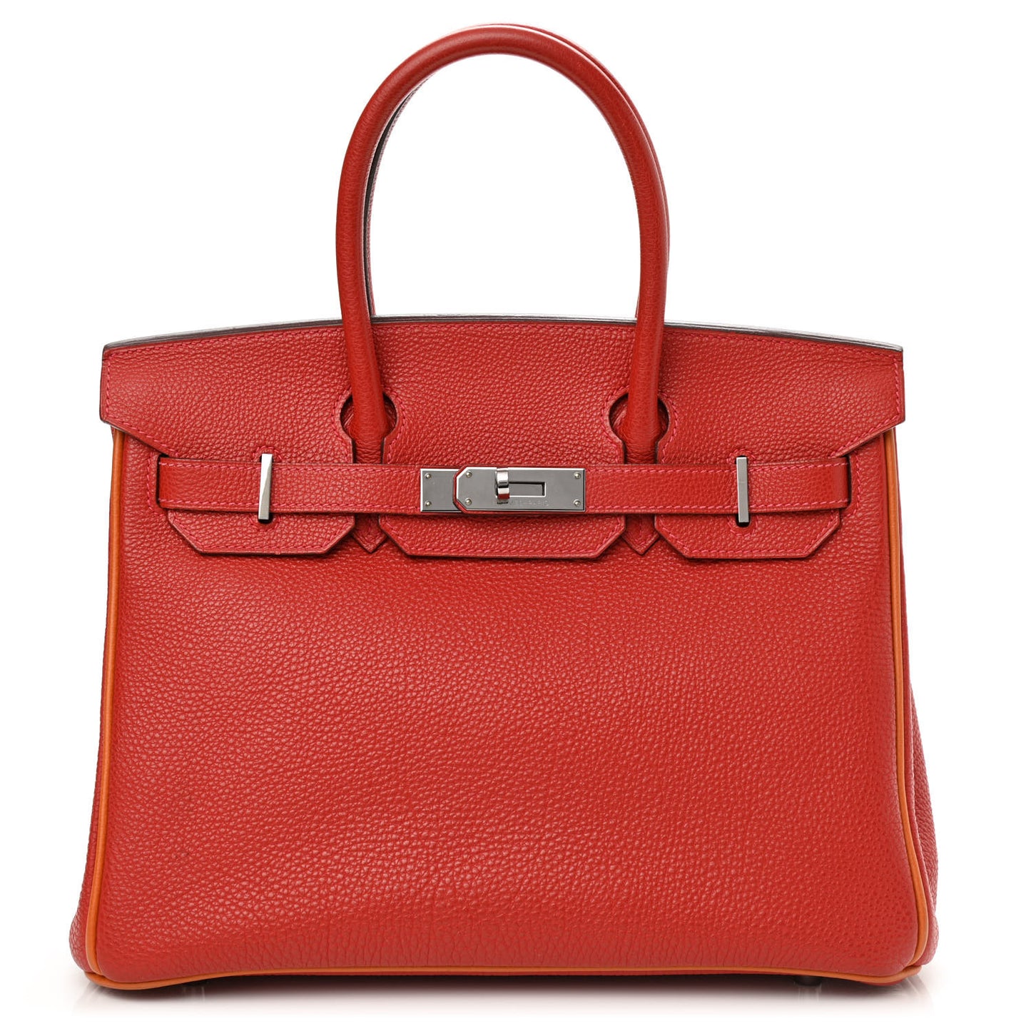 Togo Bi-Color Birkin 30 Rouge Casaque Potiron