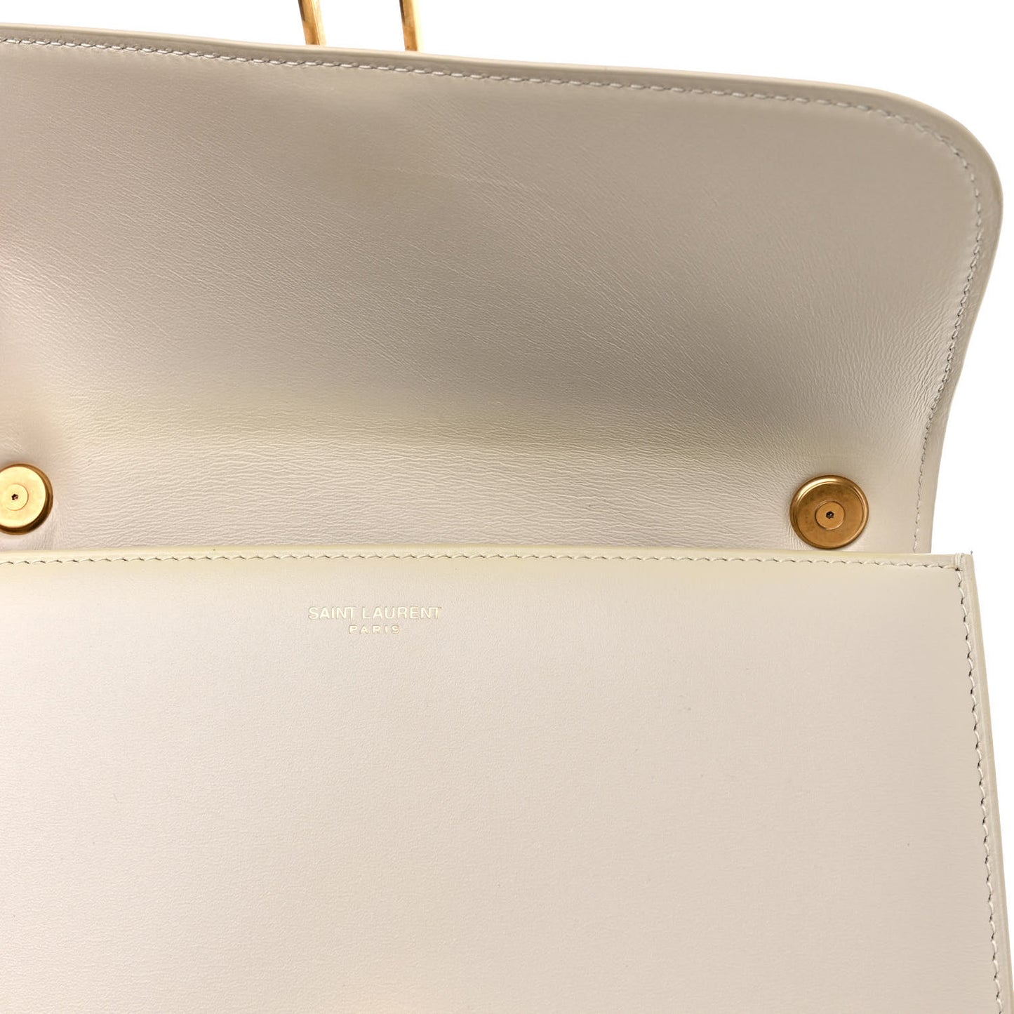 Smooth Calfskin Carre Satchel Crema Soft