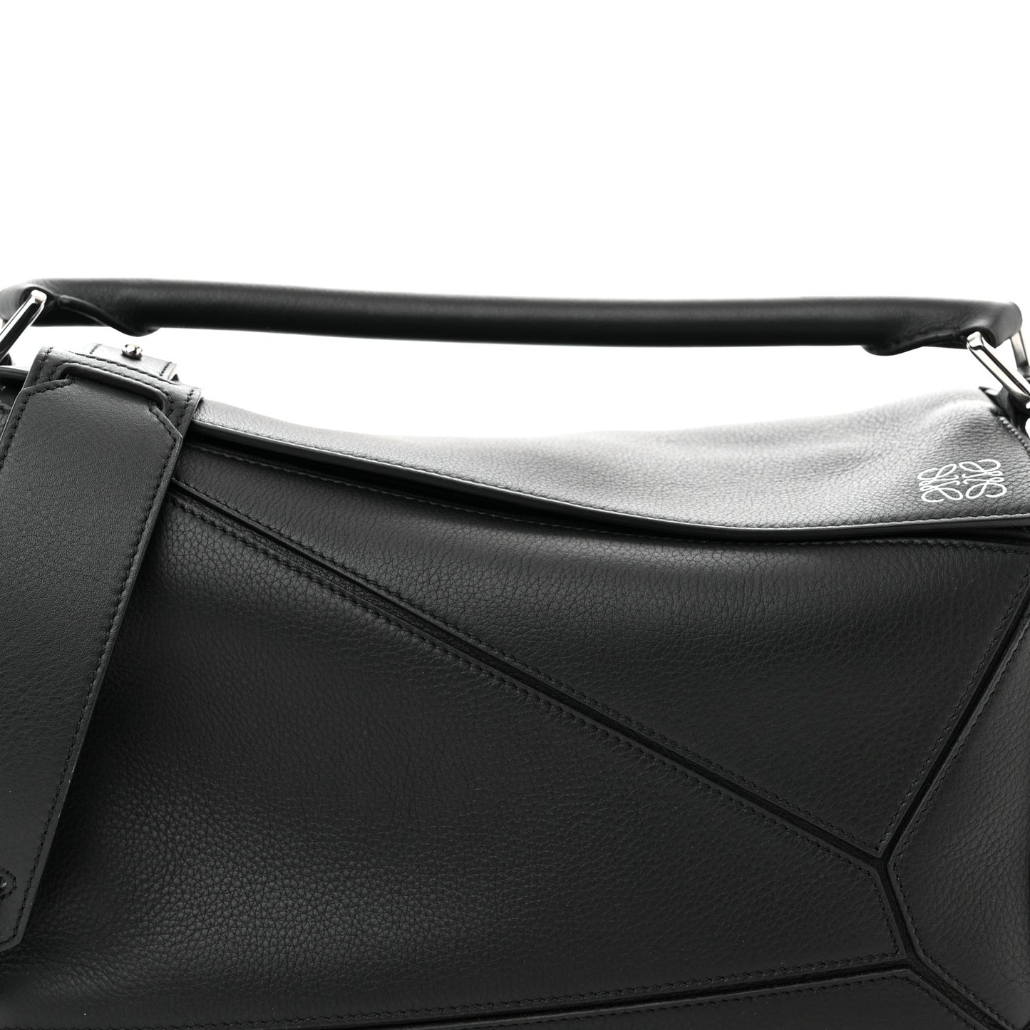 Calfskin Medium Puzzle Bag Black