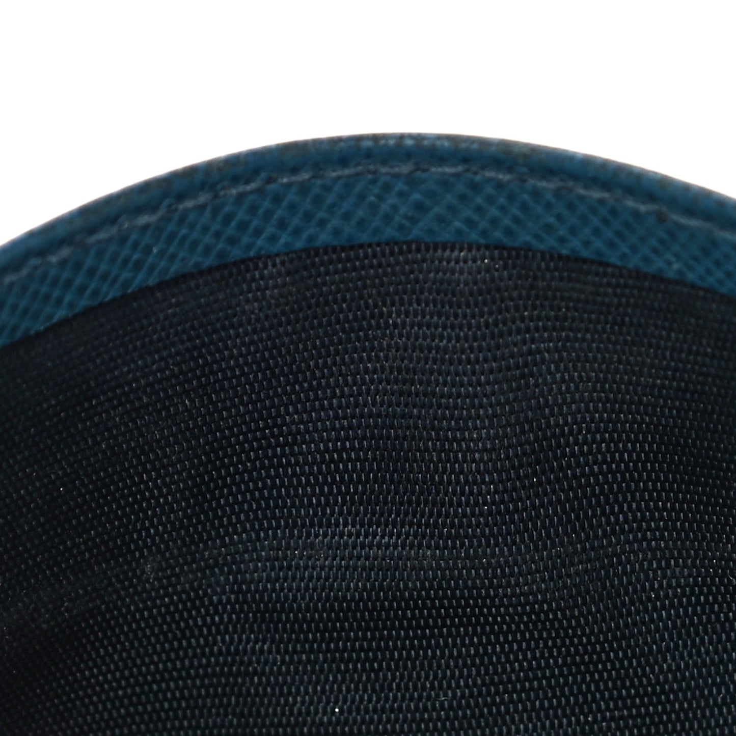 Saffiano Vernice Metal Card Case Blue