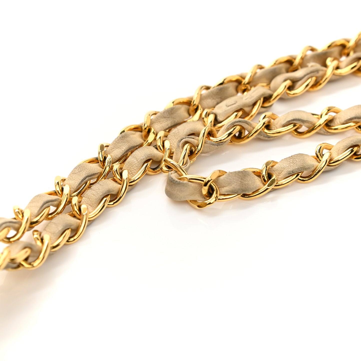 Lambskin Quilted Small Double Flap Beige