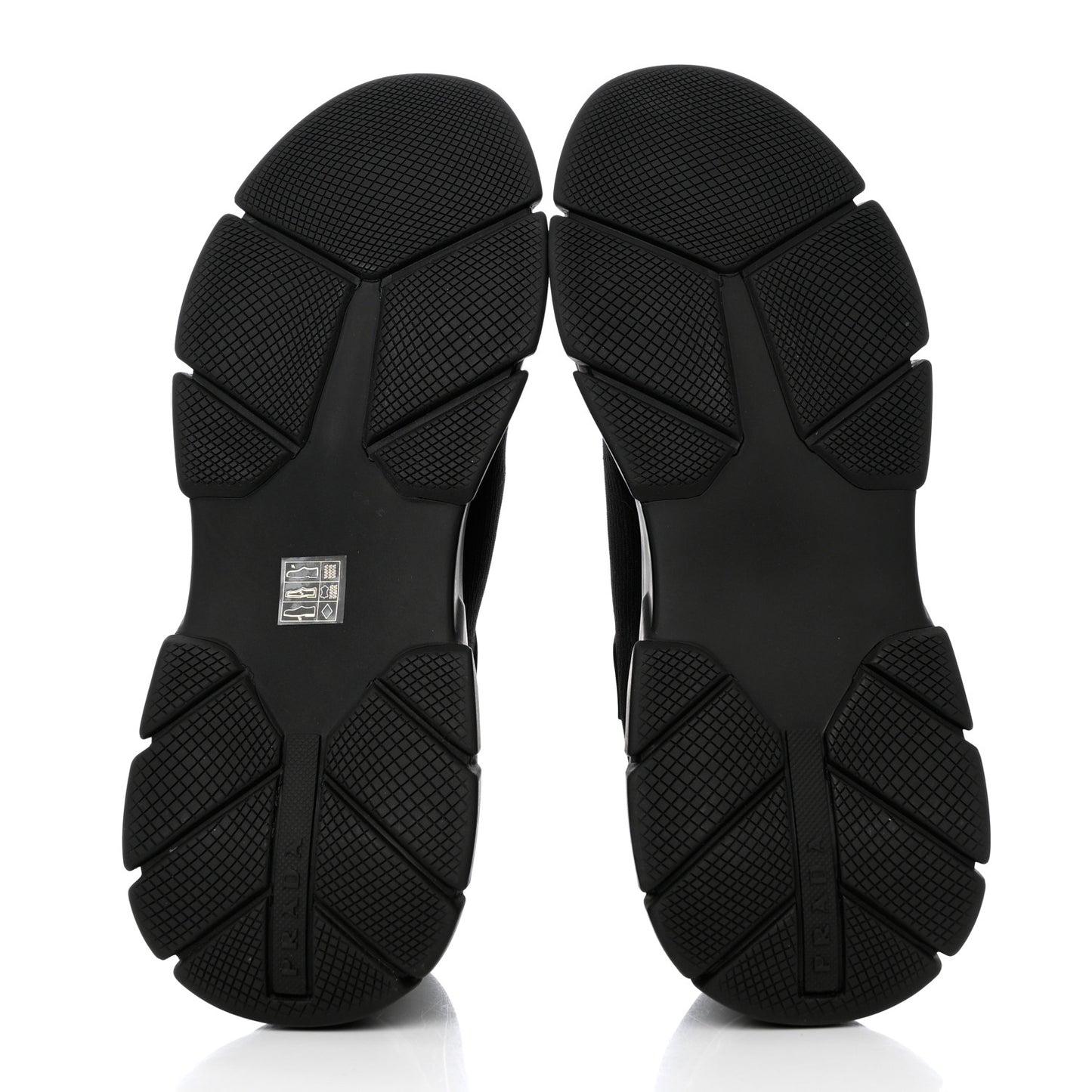 Knit Fabric Logo Mens Running Sneakers 8 Black