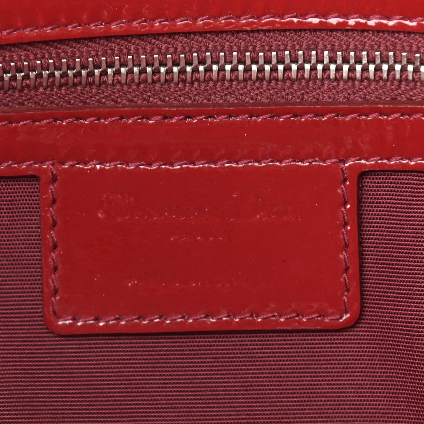Patent Cannage Large Dior Soft Shopping Tote Red