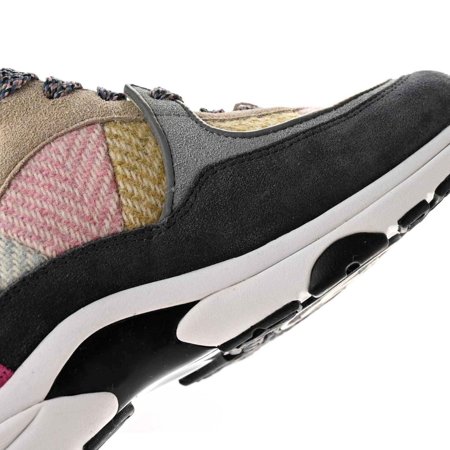 Tweed Suede CC Sneakers 36 Grey Pink Multicolor
