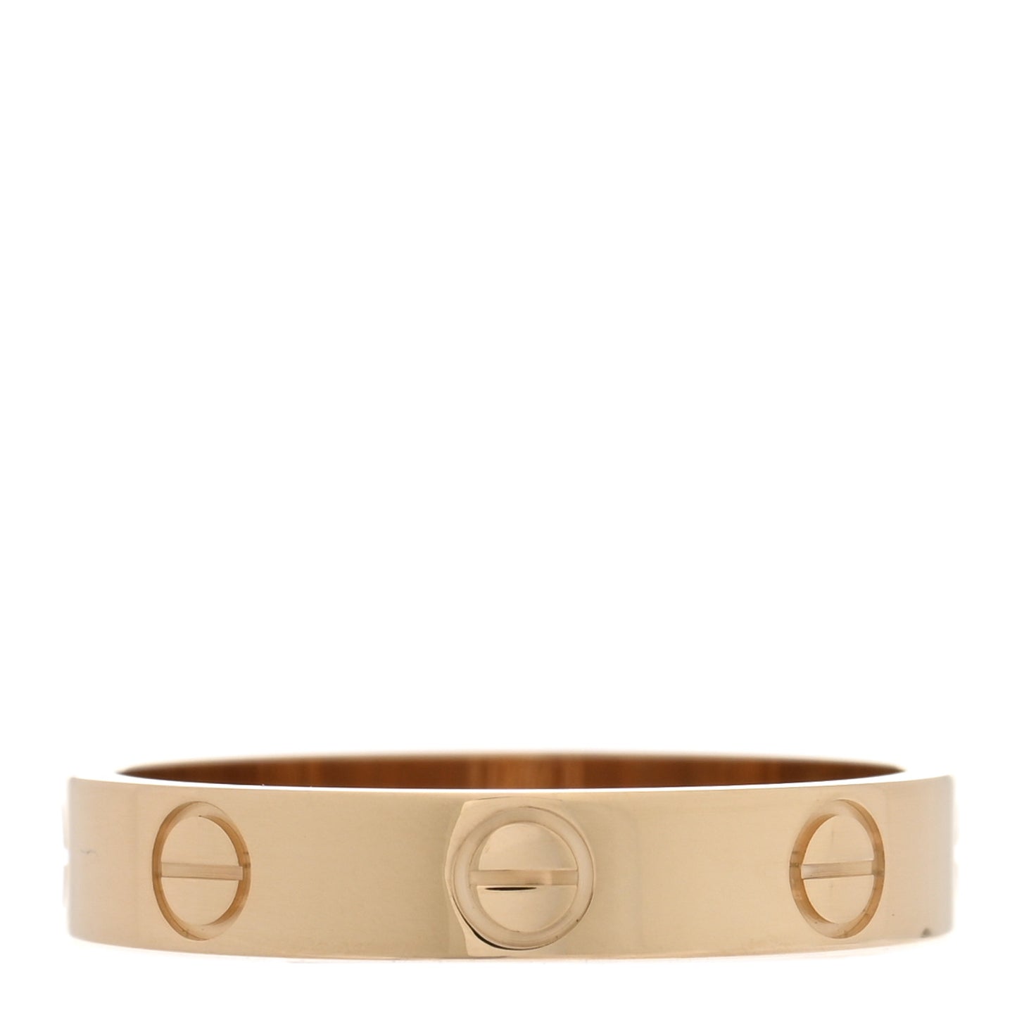 18K Yellow Gold 3.5mm LOVE Wedding Band Ring 53 6.5