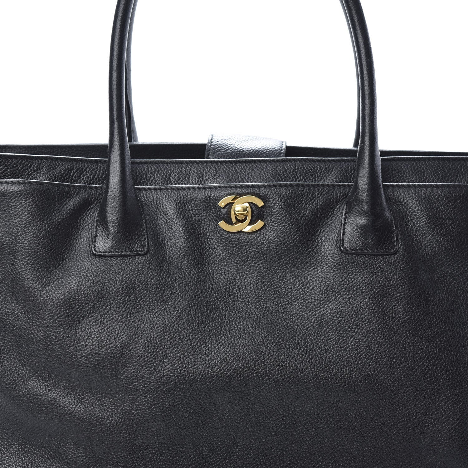 Chanel Calfskin Cerf Executive Shopper Tote Black 8 of 19