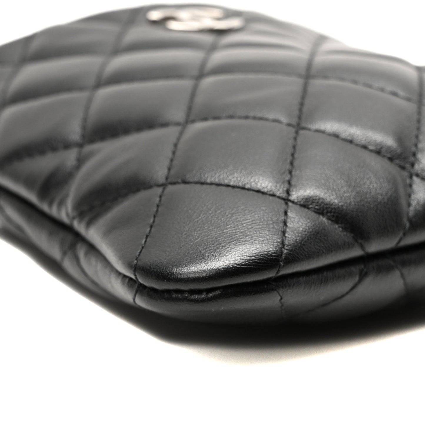 Lambskin Quilted Crossbody Bag Black