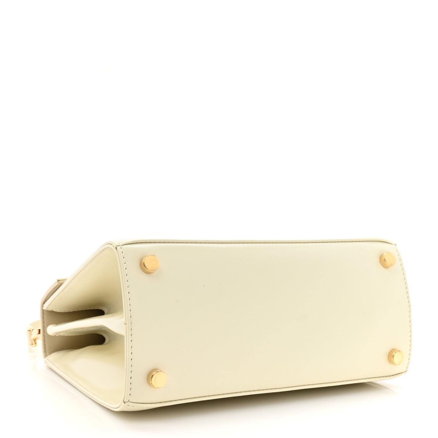 Brushed Off Calfskin Small Iconic Top Handle Bag Magnolia