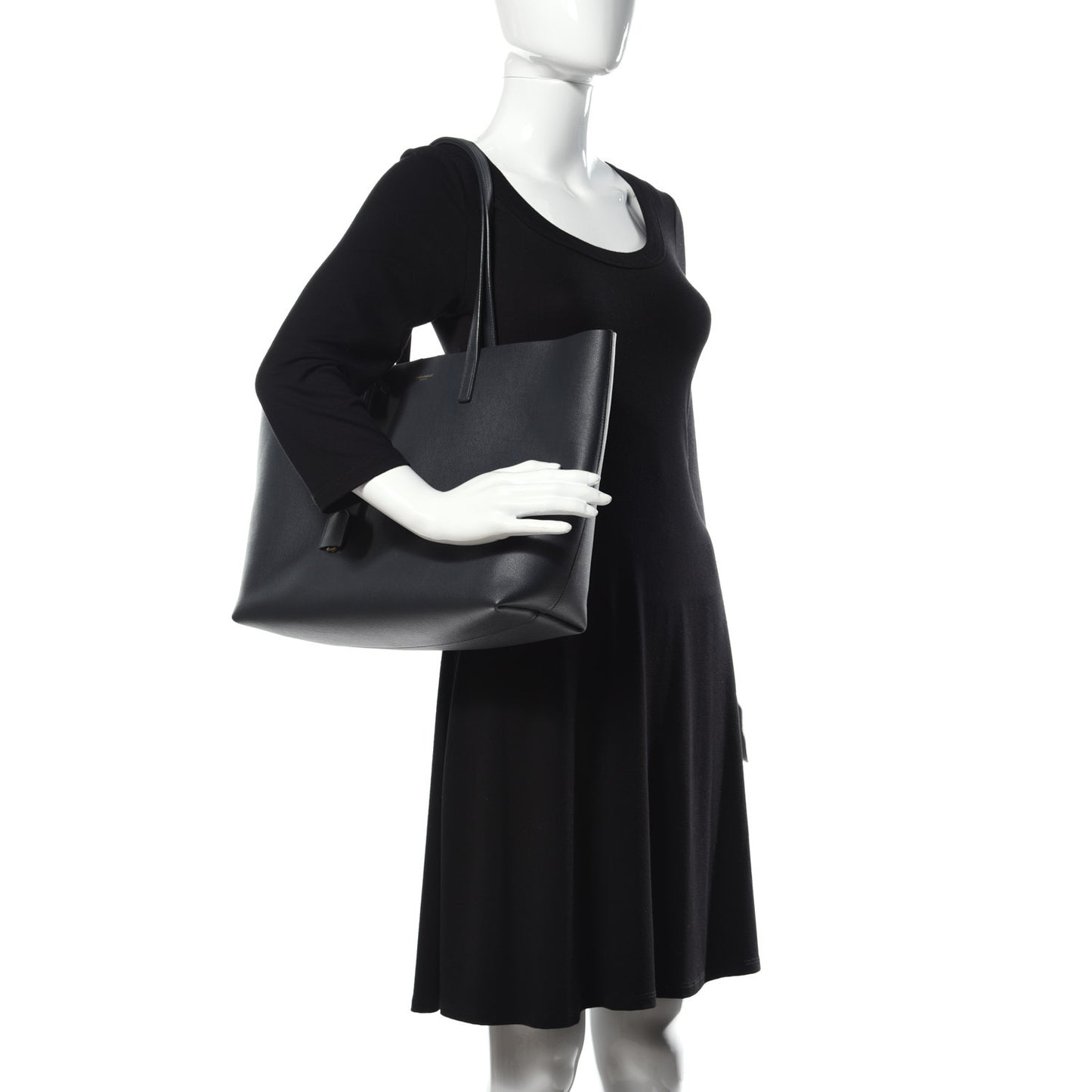 Calfskin Large Shopping Tote Navy