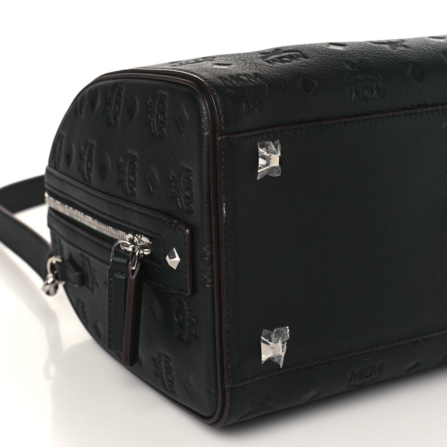 Calfskin Ottomar Monogram Essential Boston Bag Black