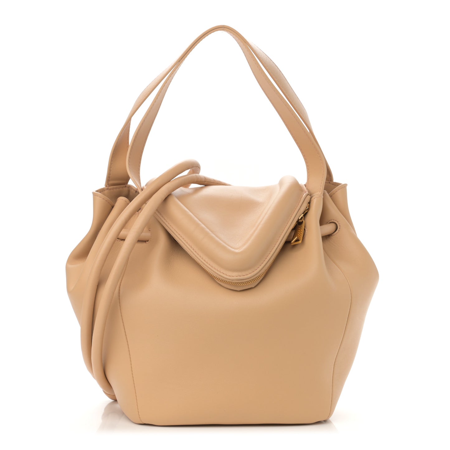 Calfskin Small Beak Tote Almond