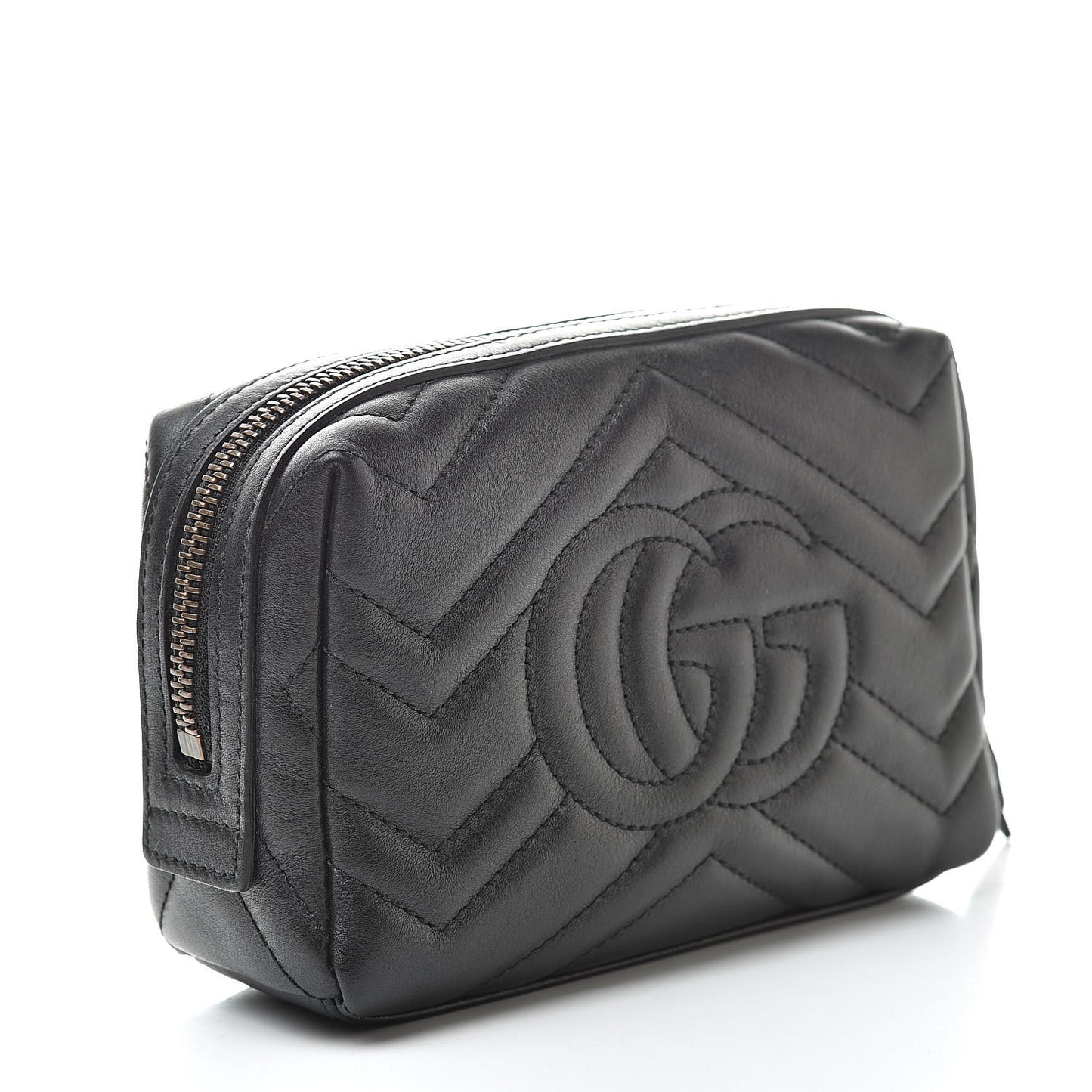 Calfskin Matelasse GG Marmont Cosmetic Case Black