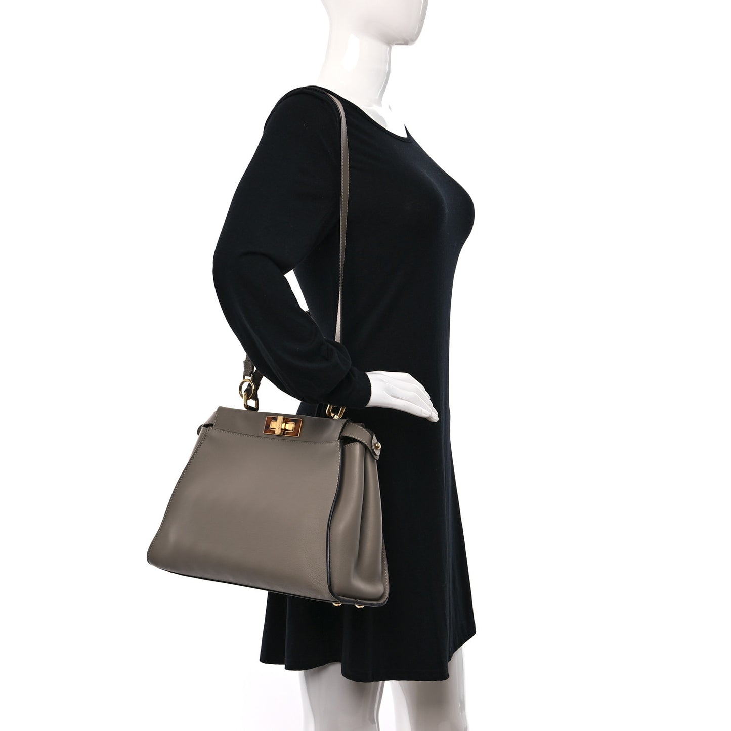 Vitello Seta Plexiglass Tortoise Medium Peekaboo Iconic Satchel Tortora