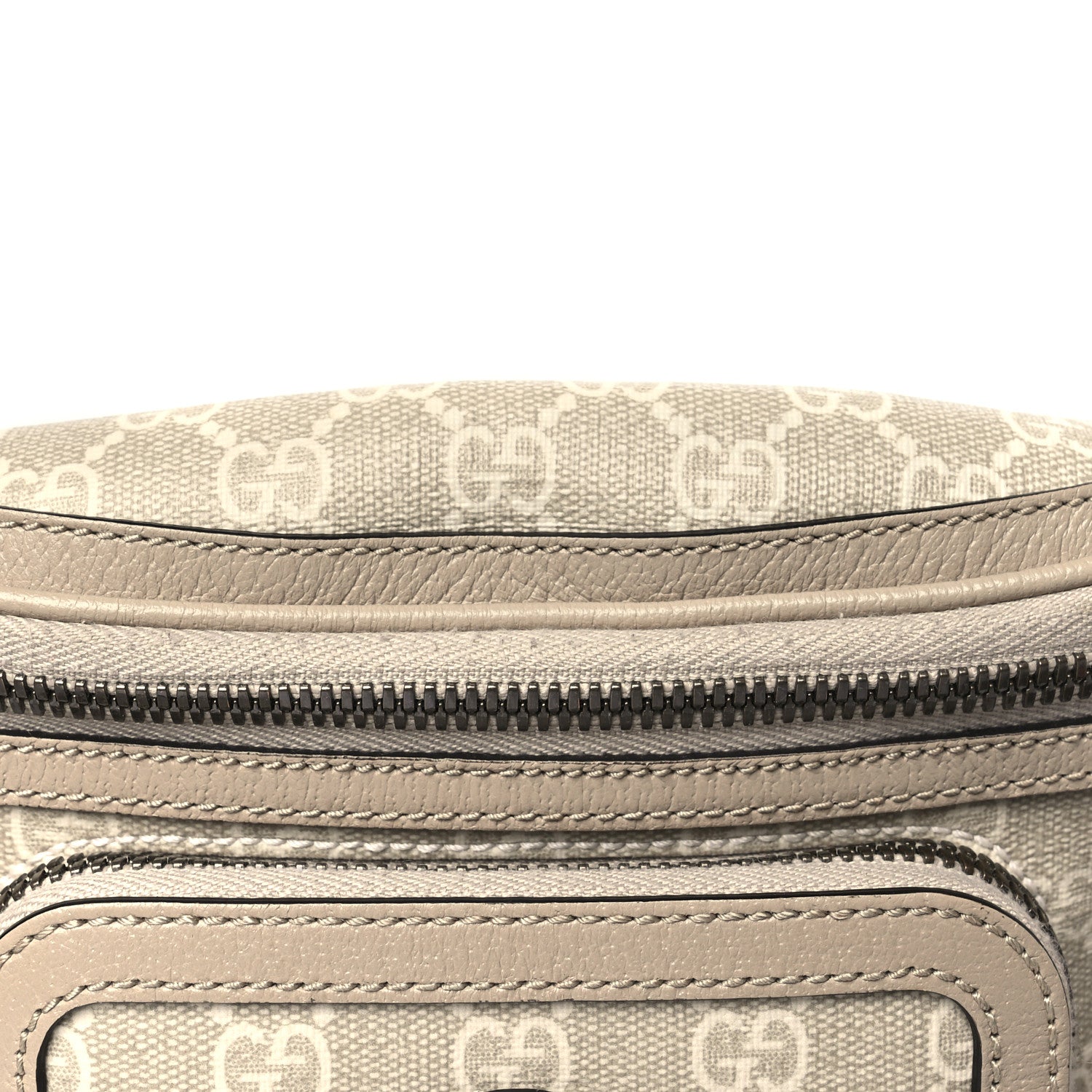 Gucci GG Supreme Monogram Textured Calfskin Web Retro Interlocking G Belt Bag Beige Mystic White Oatmeal 11 of 11