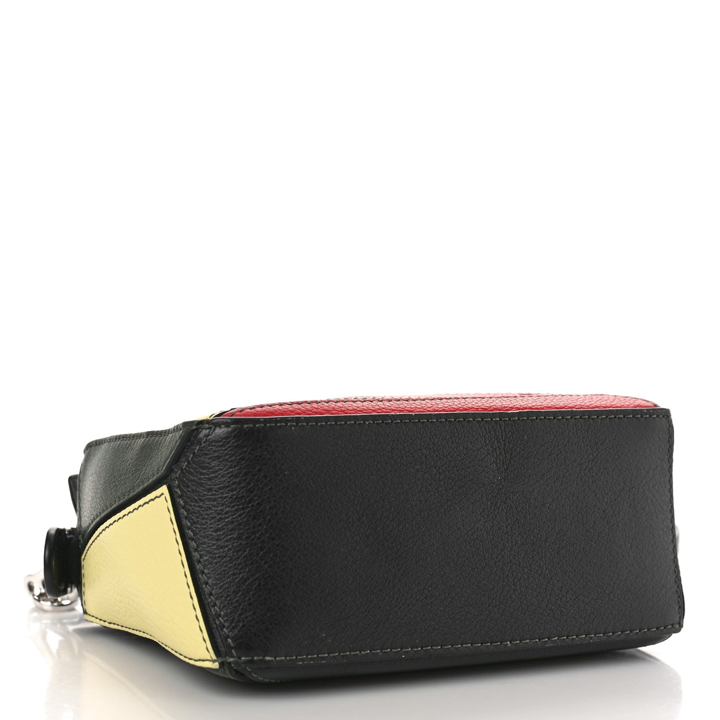 Calfskin Paula's Ibiza Watermelon Mini Puzzle Bag Black