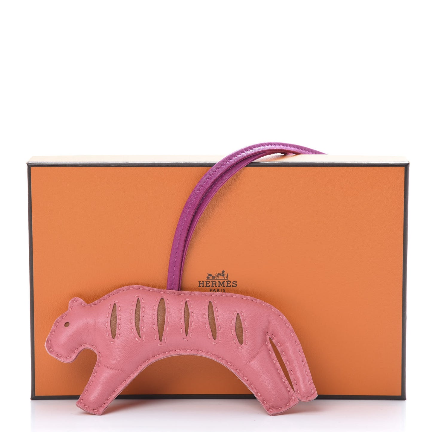 Milo Lambskin Rooroo Bag Charm Rose Azalea