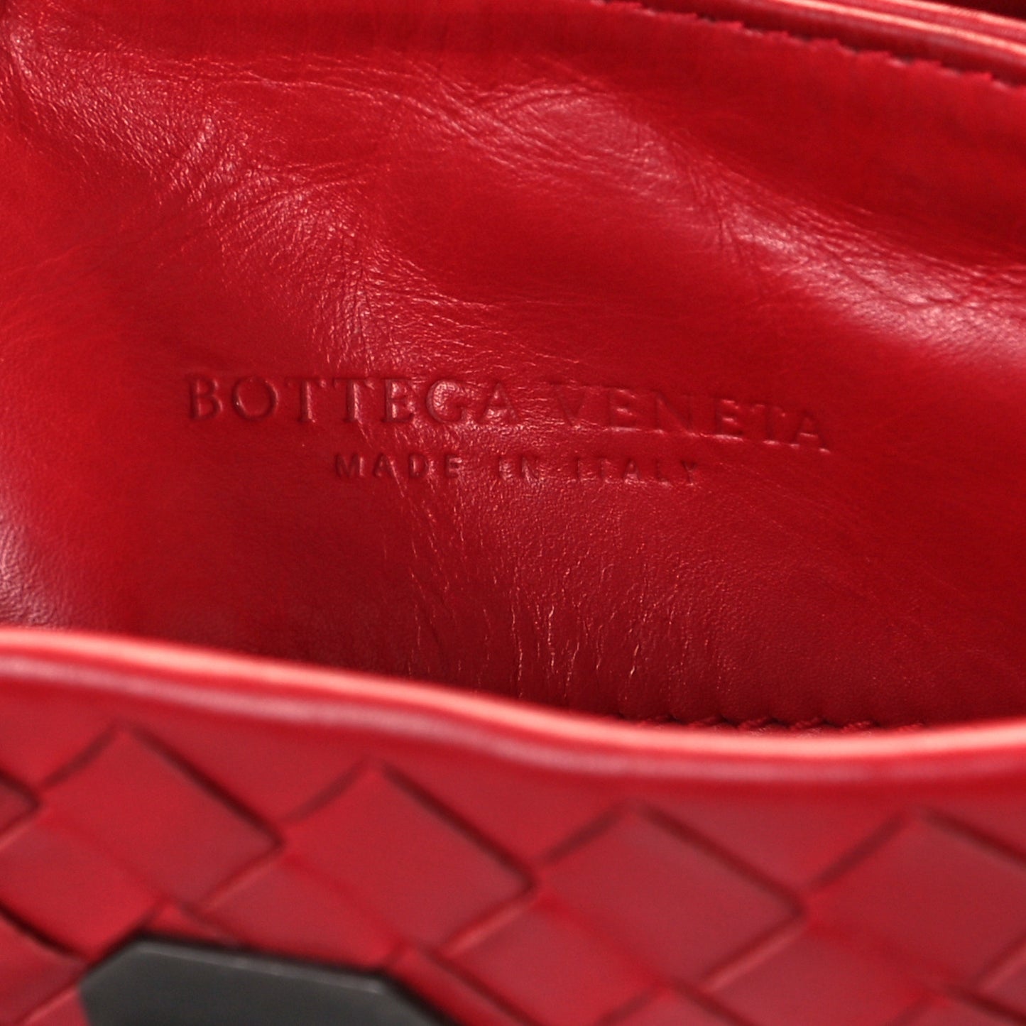 Light Calf Intrecciato Small Roma Fraise