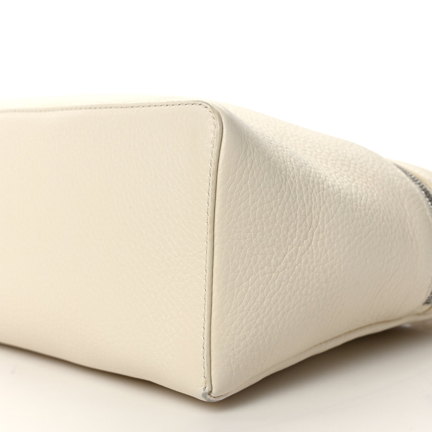 Grained Calfskin Braided L27 Extra Pocket Pouch Whisper White Blue Marine