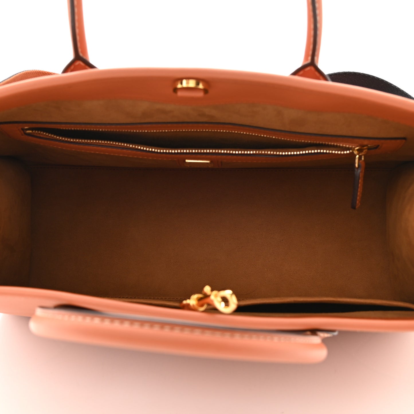 Calfskin Logo Large Tote Cognac