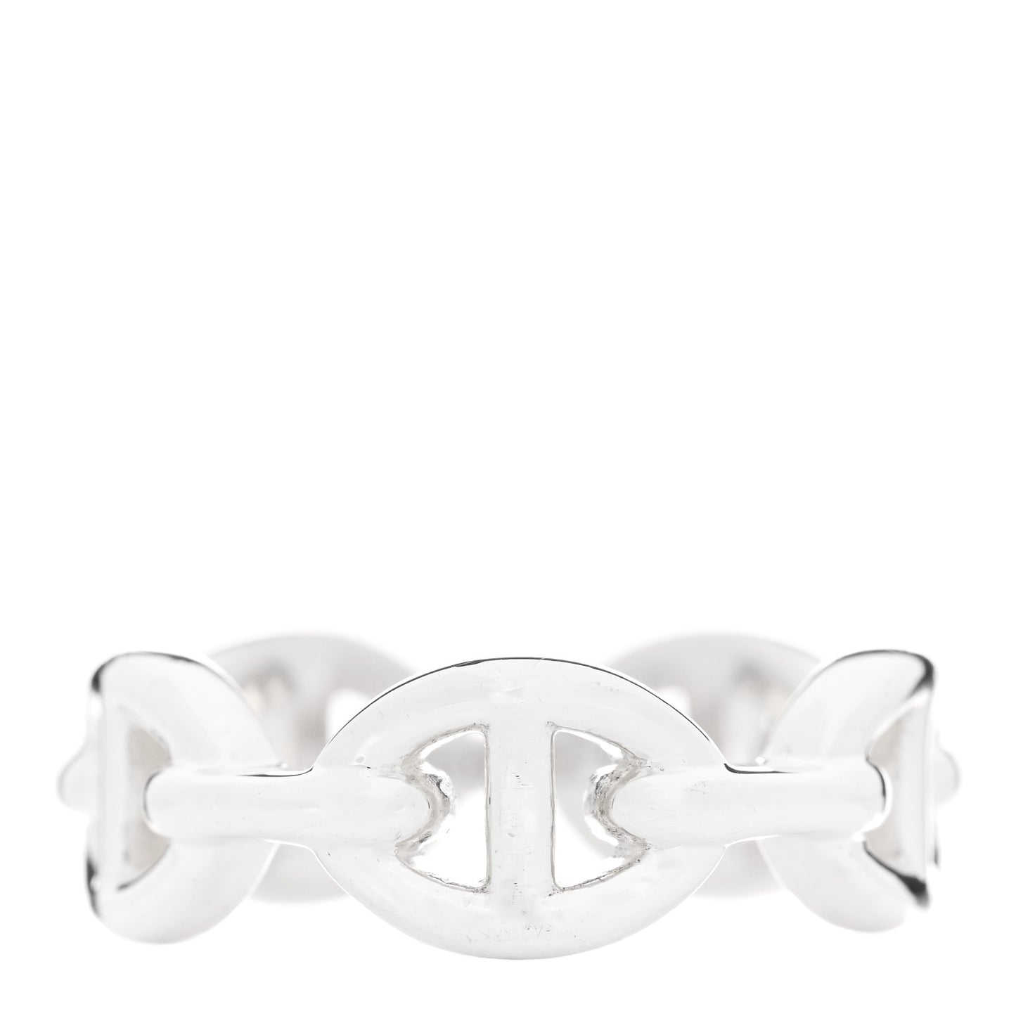 Sterling Silver PM Chaine d'Ancre Enchainee Band Ring 51 5.75