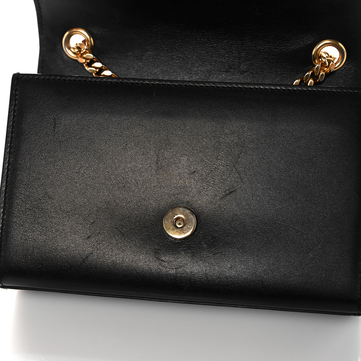 Calfskin Small Classic Monogram Kate Tassel Satchel Black
