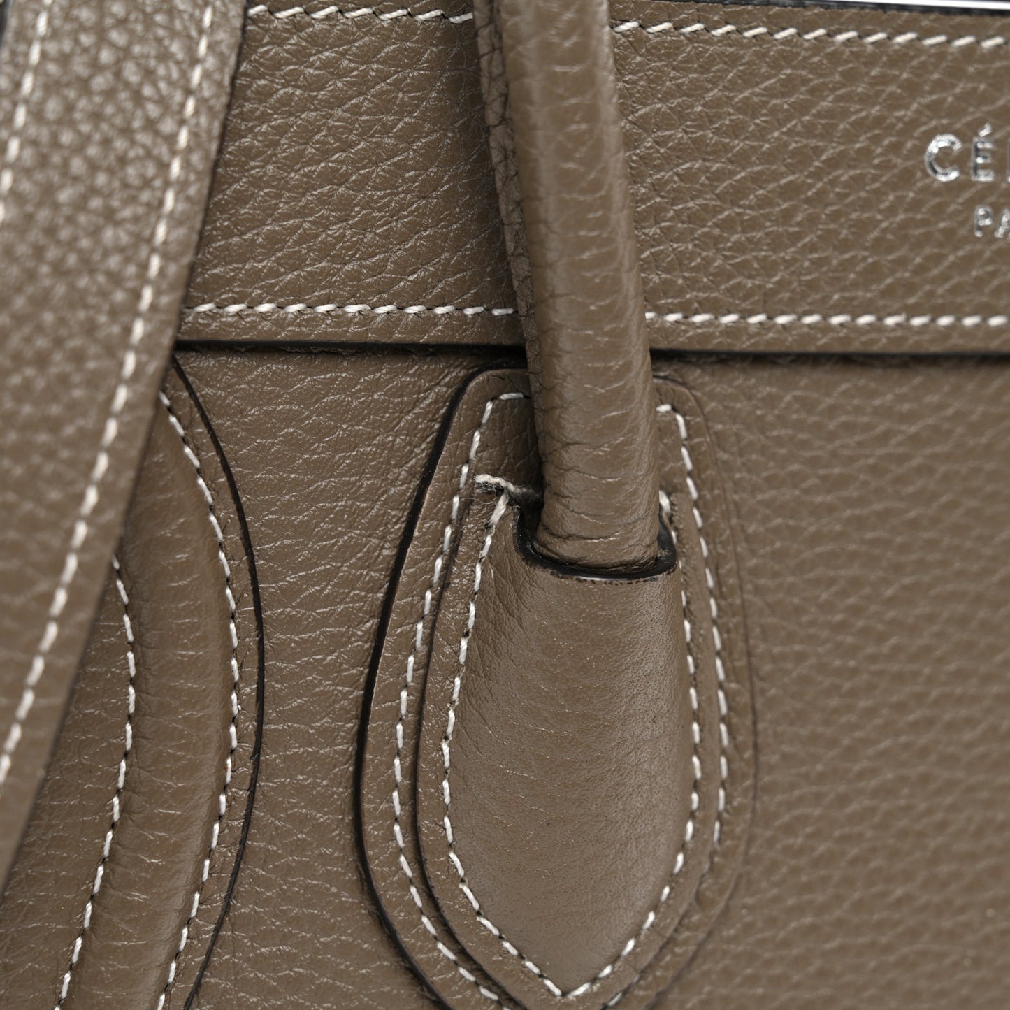 Drummed Calfskin Nano Luggage Souris