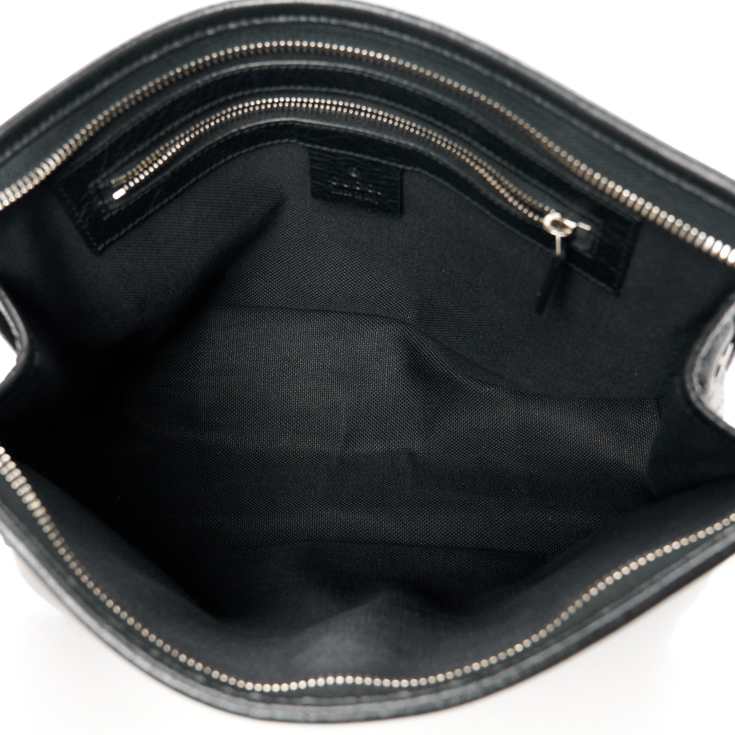 Gucci Fluffy Calfskin Morpheus Zip Pouch Black 5 of 12