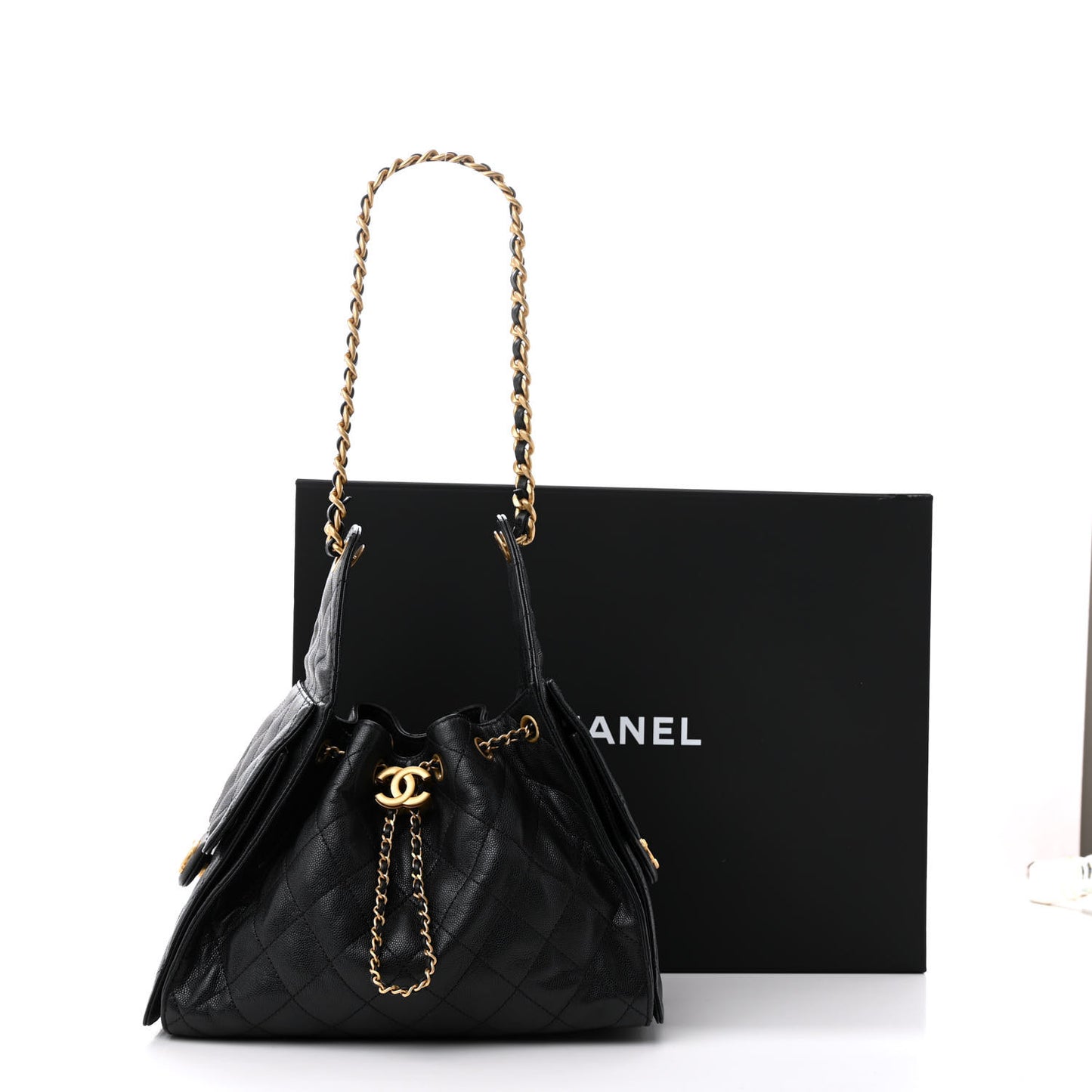 Caviar Quilted Small Chanel 25 Handbag Black