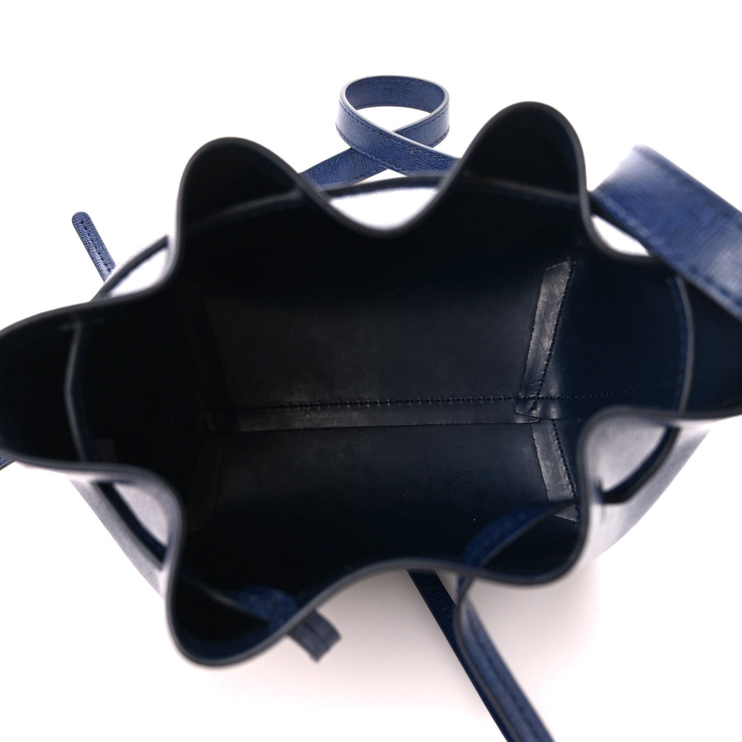 Mansur Gavriel Saffiano Mini Bucket Bag Blue 5 of 10