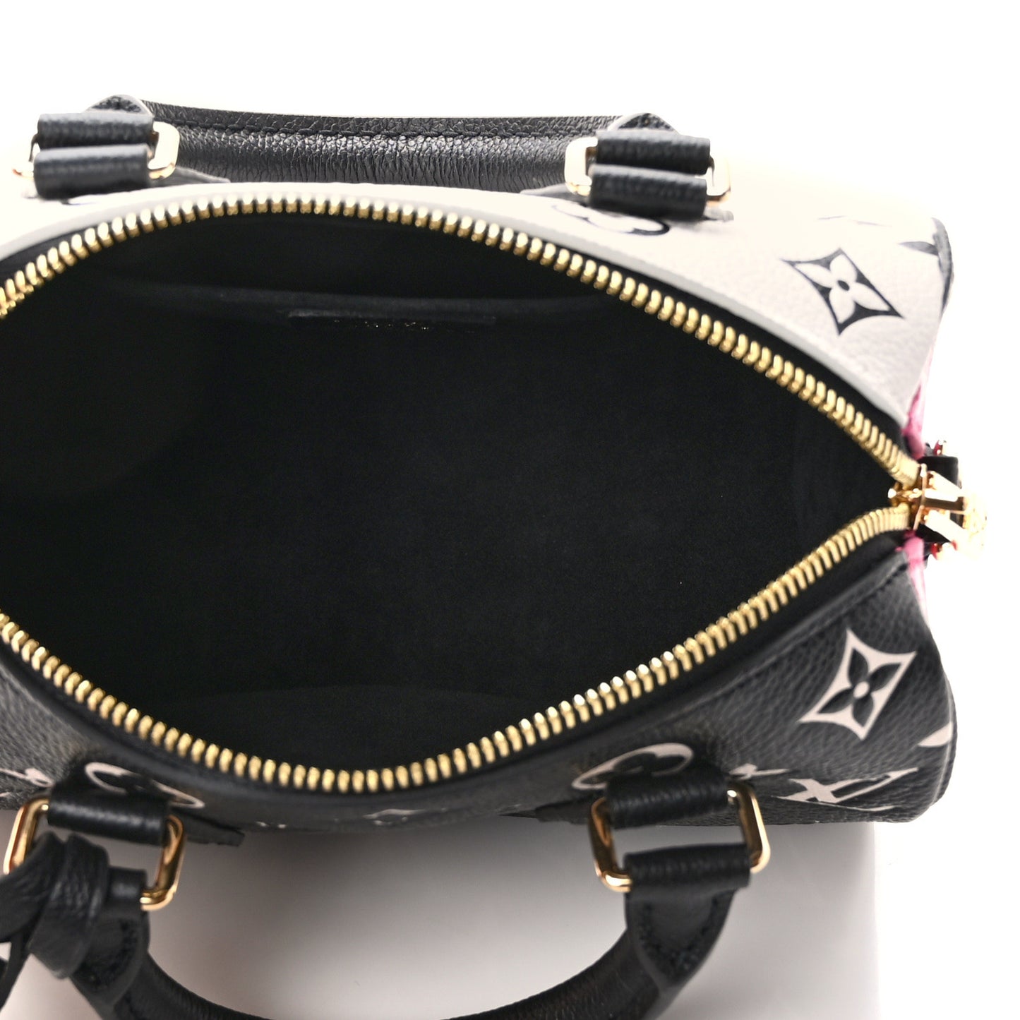 Empreinte Monogram Spring in the City Speedy Bandouliere 20 Black White Pink
